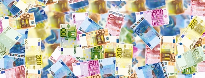 billetes de 10, 20, 50, 100, 200 y 500 euros