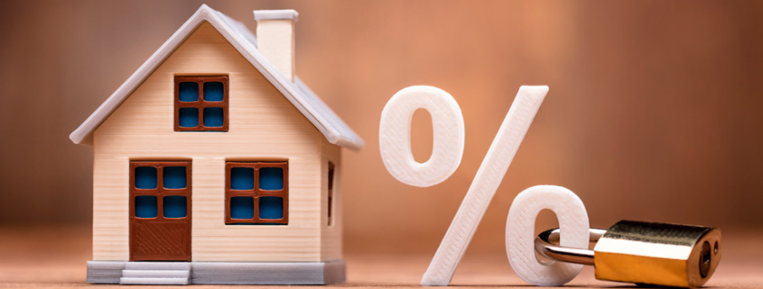casita y porcentaje ilustrando si elegir hipoteca fija o variable