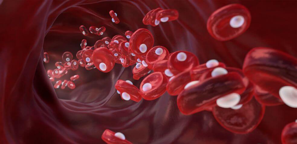 ilustración del oxígeno en la sangre