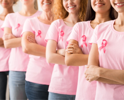 grupo de mujeres con cancer de mama