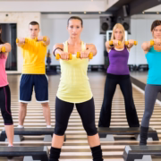 clase de bodypump en grupo